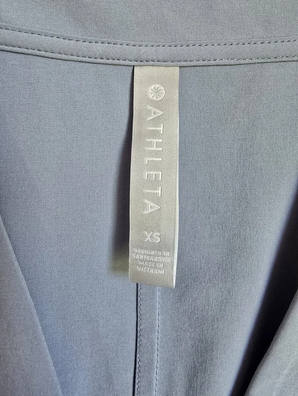Athleta Marlow Blue Star Featherweight Stretch Drawstring Shorts Romper SZ XS